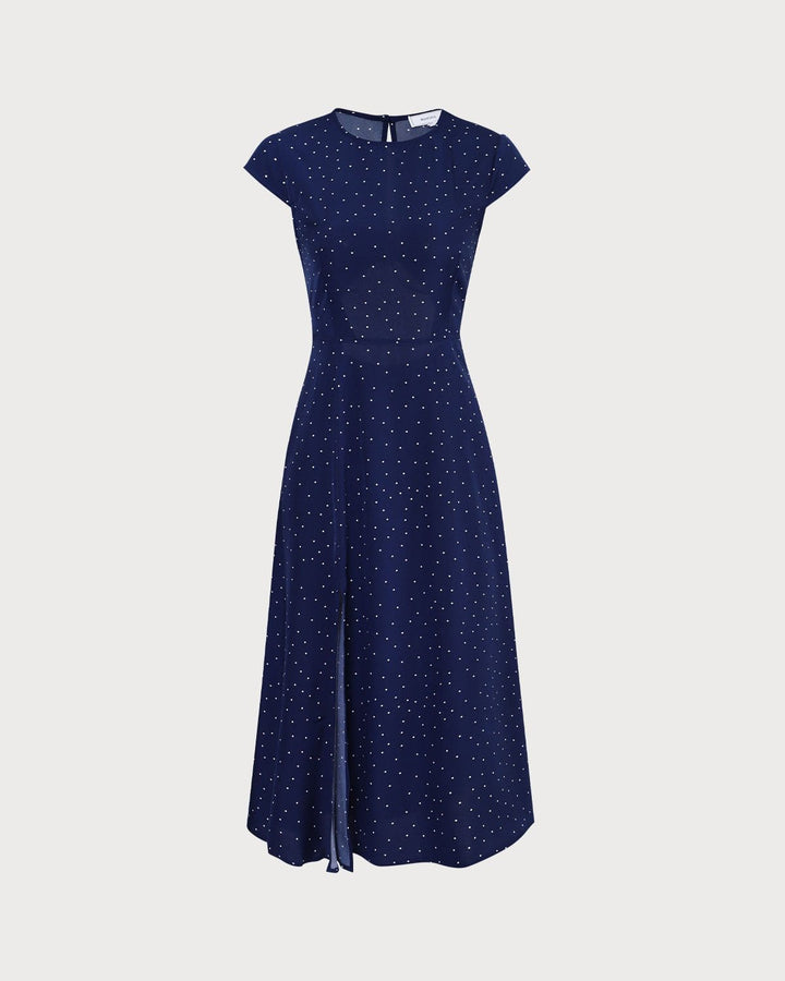 Rosamund | Polka Dot Cutout Midi Dress