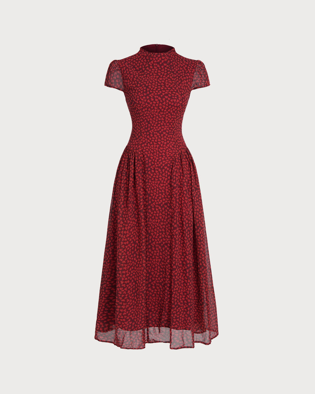 Marisol | Cap Sleeve Floral Chiffon Maxi Dress