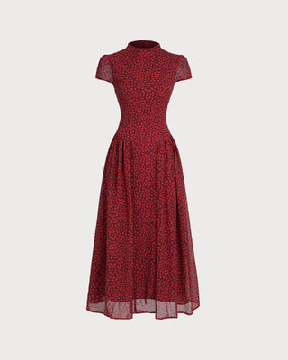 Marisol | Cap Sleeve Floral Chiffon Maxi Dress