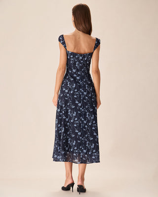 Imogen | Floral Sweetheart Midi Dress