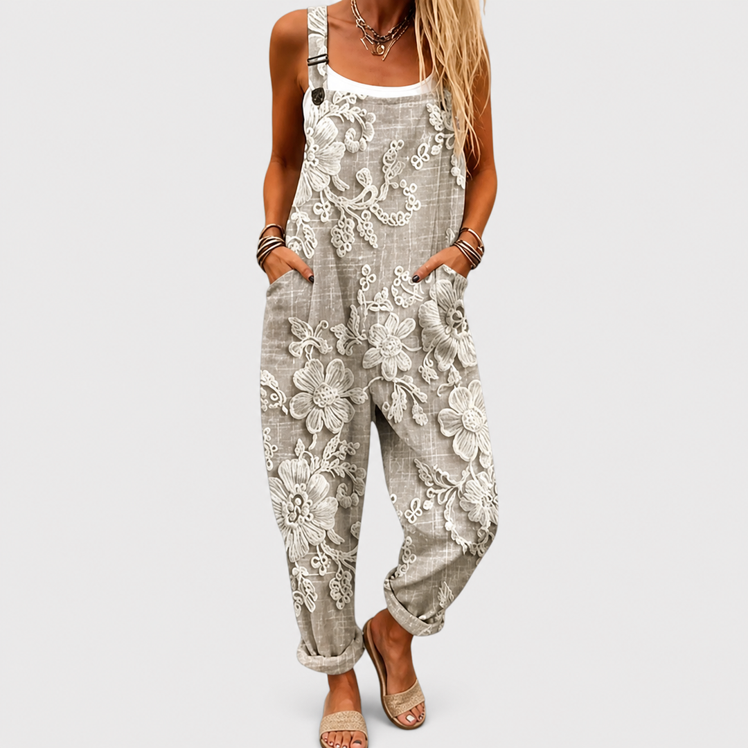 Phoebe | Grey Relaxed Overalls
