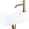 Differnz force fonteinset - keramiek - kraan gebogen mat goud - 40 x 22 x 11.5 cm