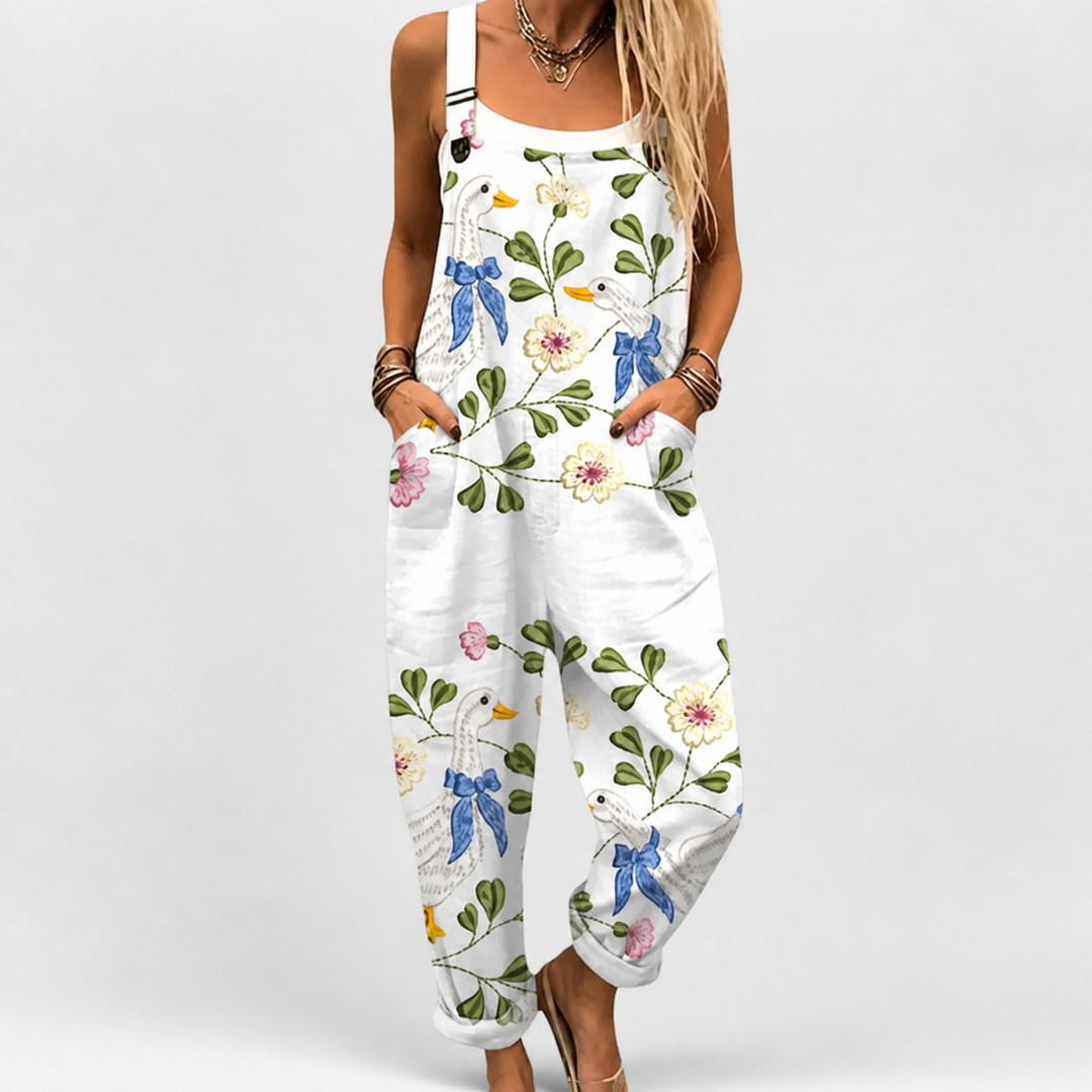 Willow | Flower Print Overalls