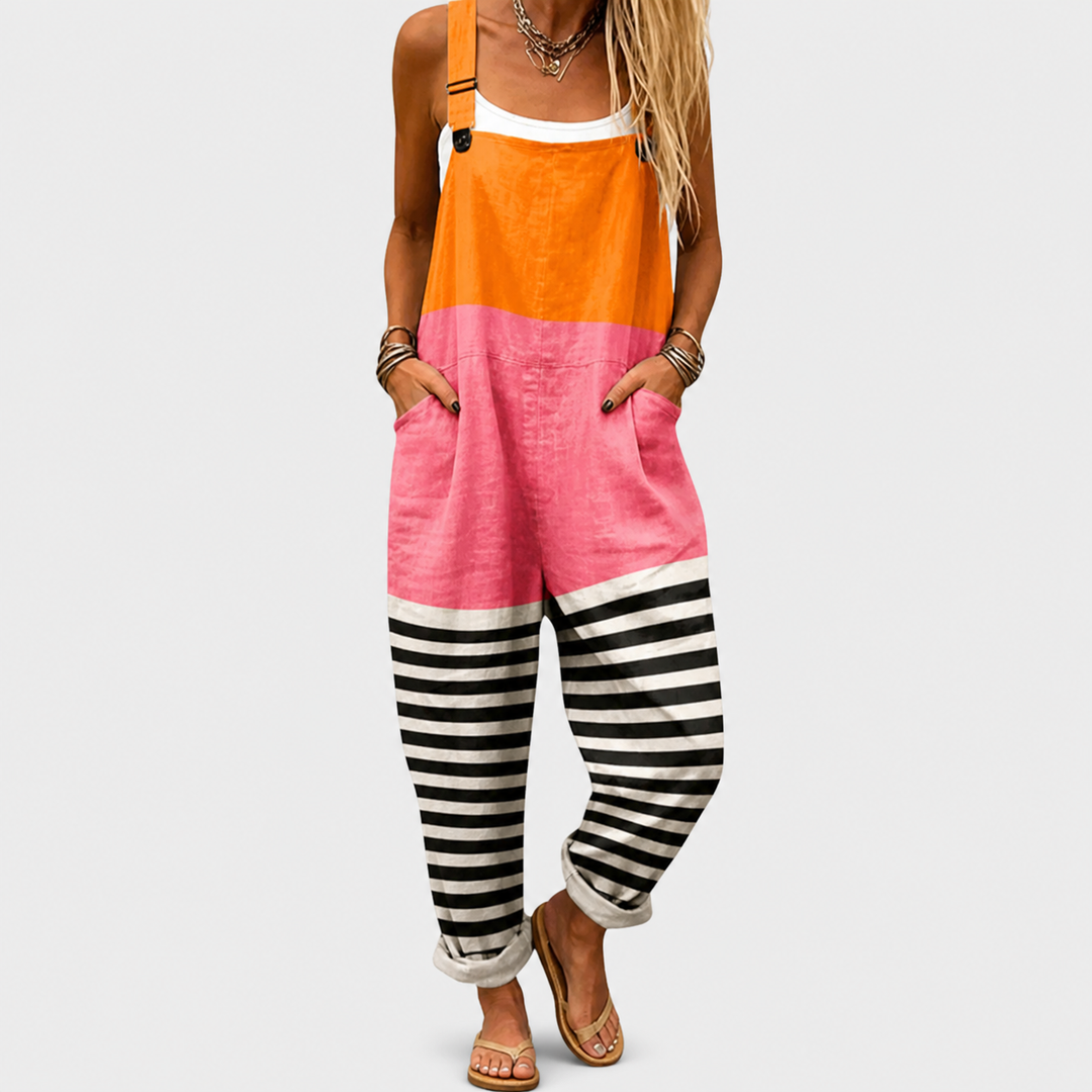 Naomi | Orange Rose Overalls