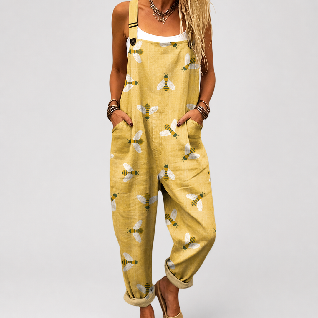 Diana | Pale Yellow Bee Overalls
