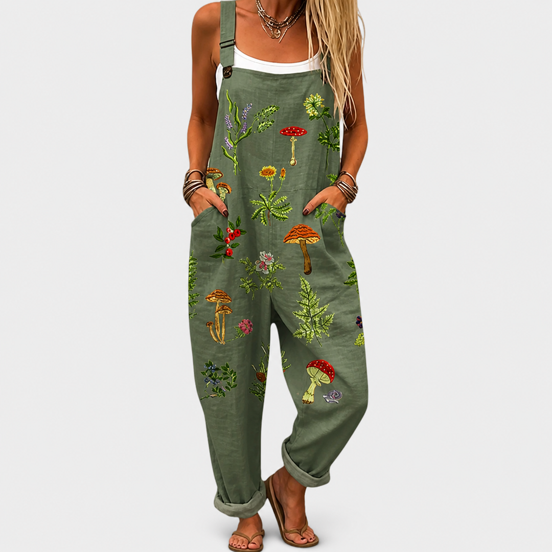 Matilda | Green Printed Overalls