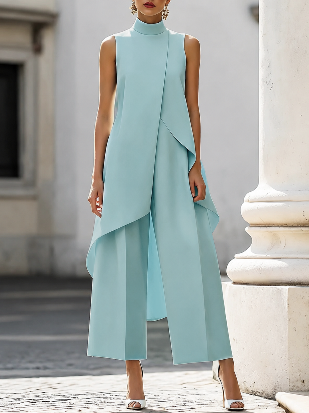 Brigitte | Long Jumpsuit with Elegant Drape