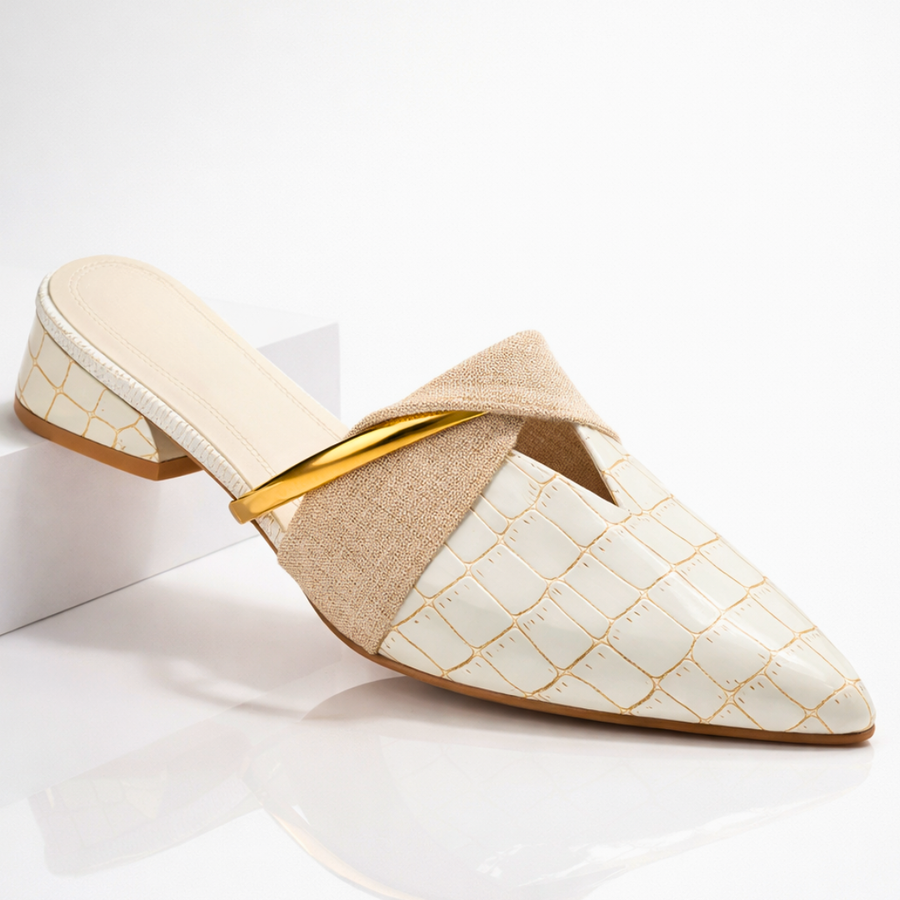 Sloane | Croc-Embossed Slip-On Mules – Norvesso