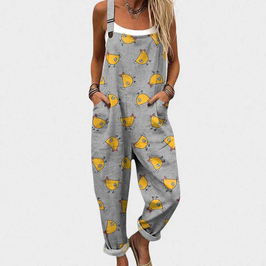 Cecilia | Green Printed Overalls