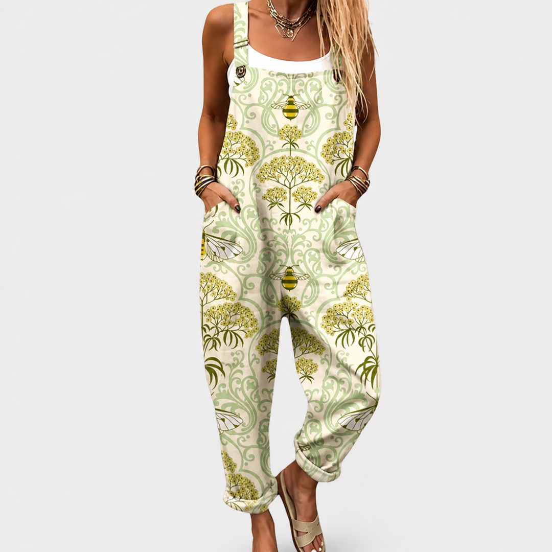 Bridget | Bee Print Overalls