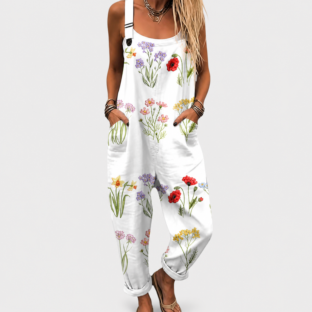Harriet | Wildflower Printed Overalls