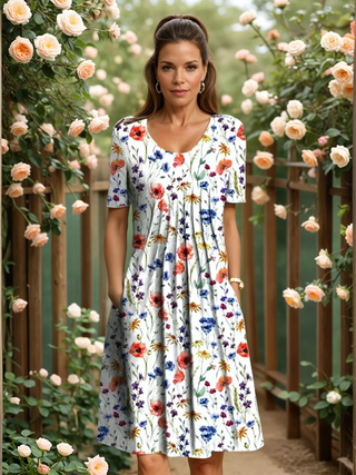Florina | Elegant Dress with Tummy Coverage