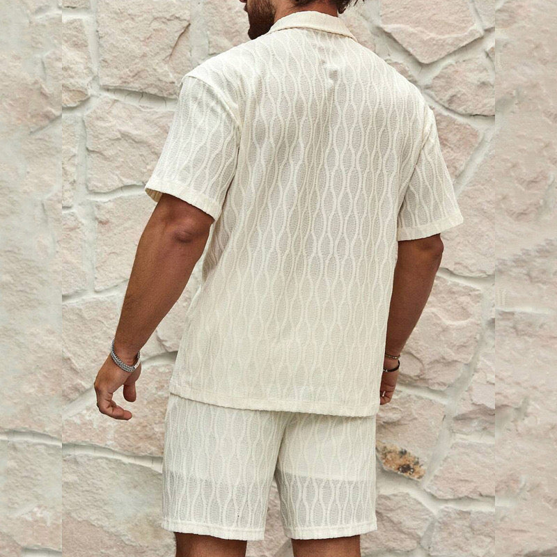 Casper | Woven Cotton Shirt &amp; Shorts Set