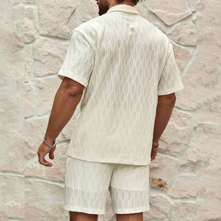 Casper | Woven Cotton Shirt &amp; Shorts Set