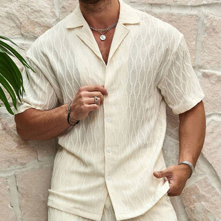 Casper | Woven Cotton Shirt &amp; Shorts Set