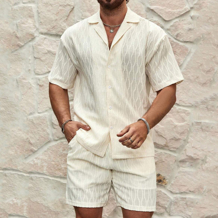 Casper | Woven Cotton Shirt &amp; Shorts Set