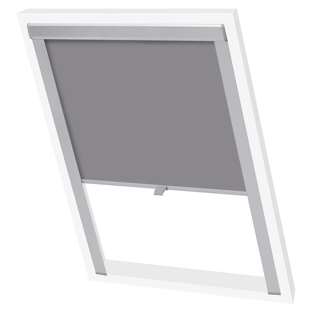 Vidaxl roller blind blackout gray sk06