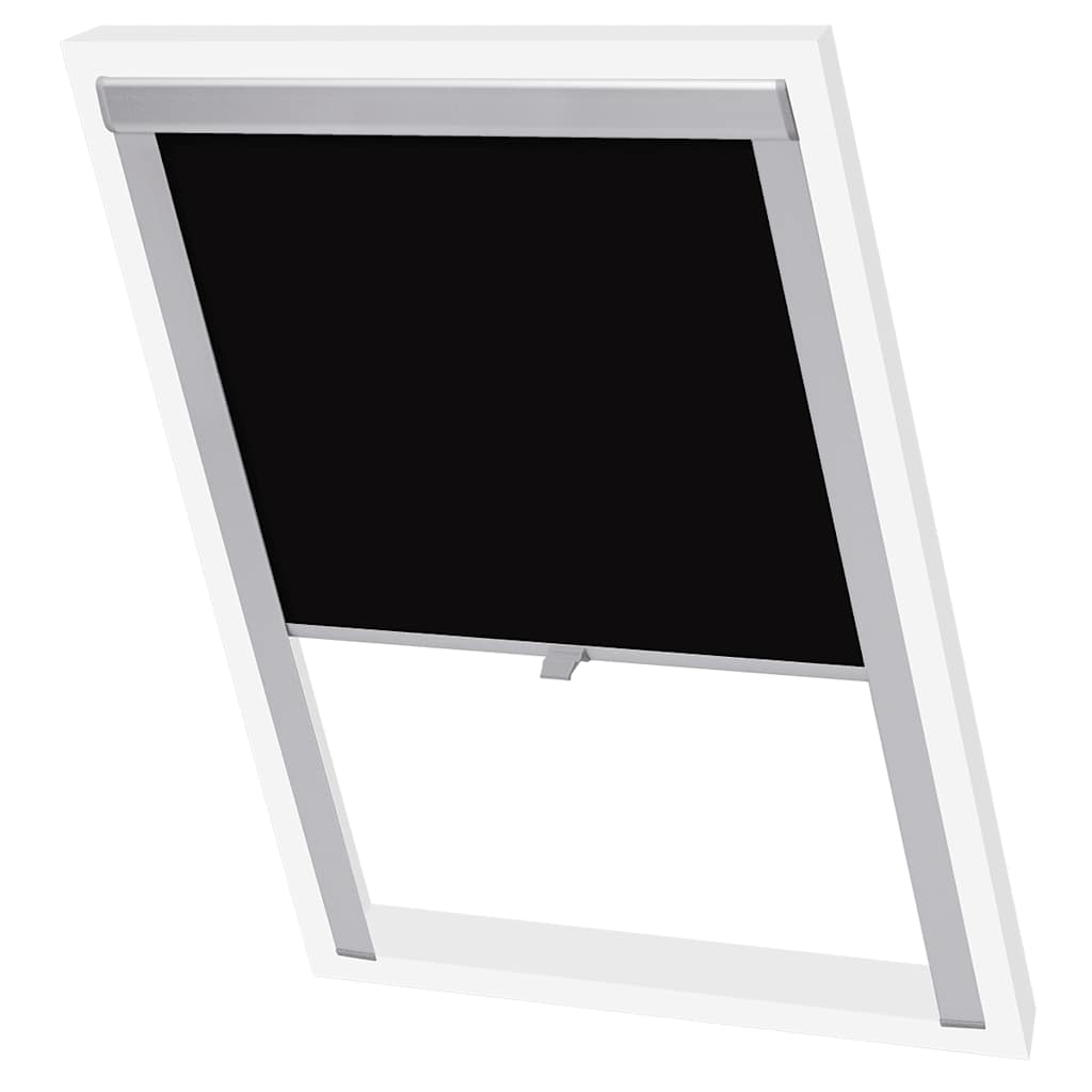 Vidaxl roller blind blackout black fk06