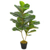 Vidaxl artificial plant with pot fiddle leaf plant 90 cm green