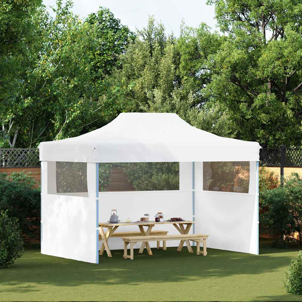 Vidaxl Party Tent with 3 Sidewalls Foldable 280x410x315 cm Steel White