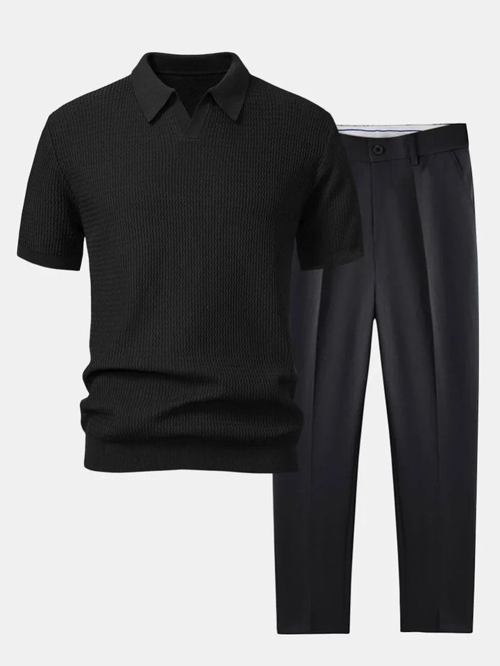 Rafael | Knit Polo &amp; Trousers Set