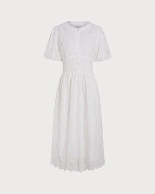 Estelle | Round-Neck Floral Midi Dress