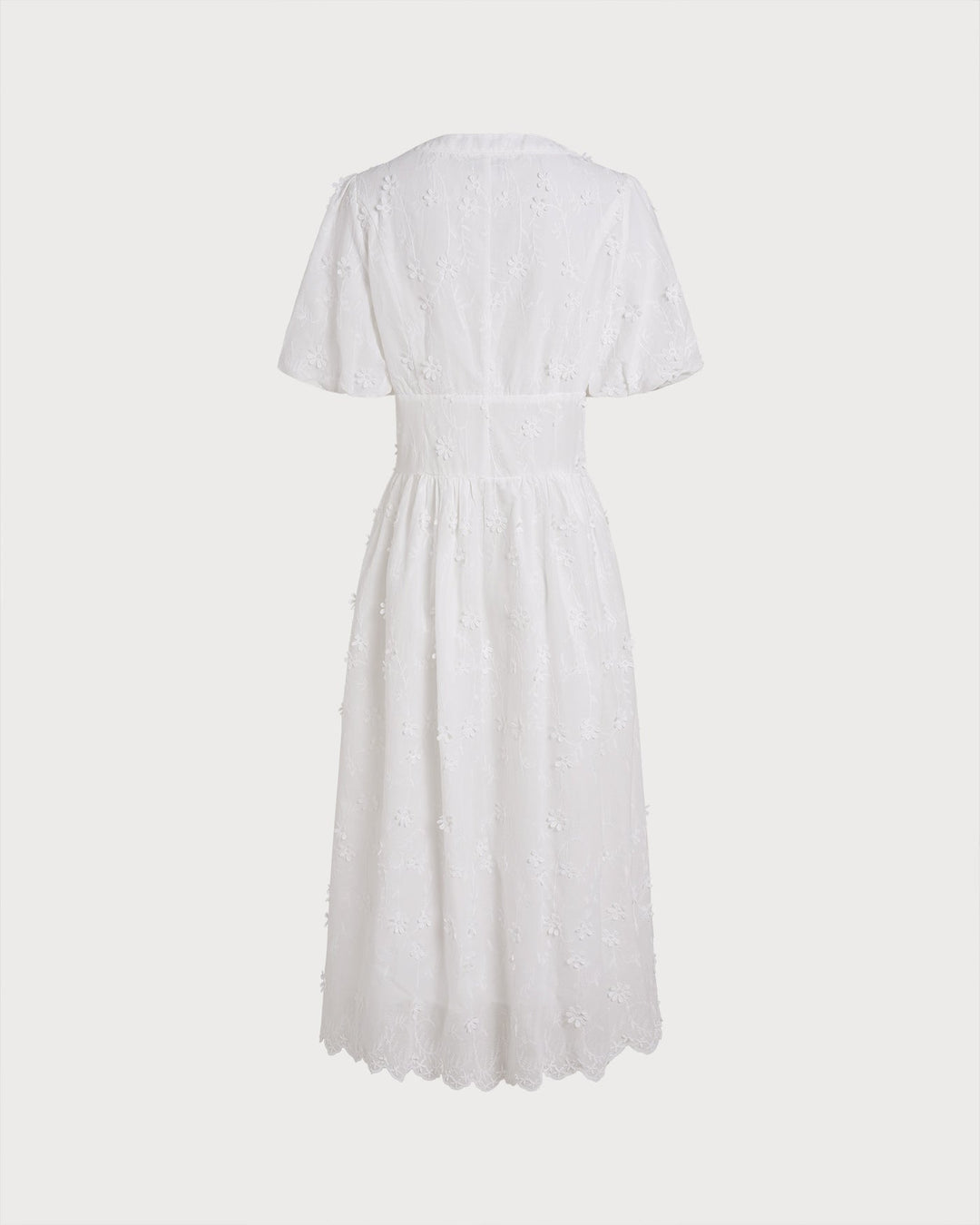 Estelle | Round-Neck Floral Midi Dress