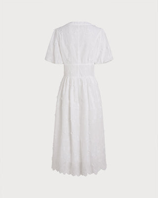 Estelle | Round-Neck Floral Midi Dress