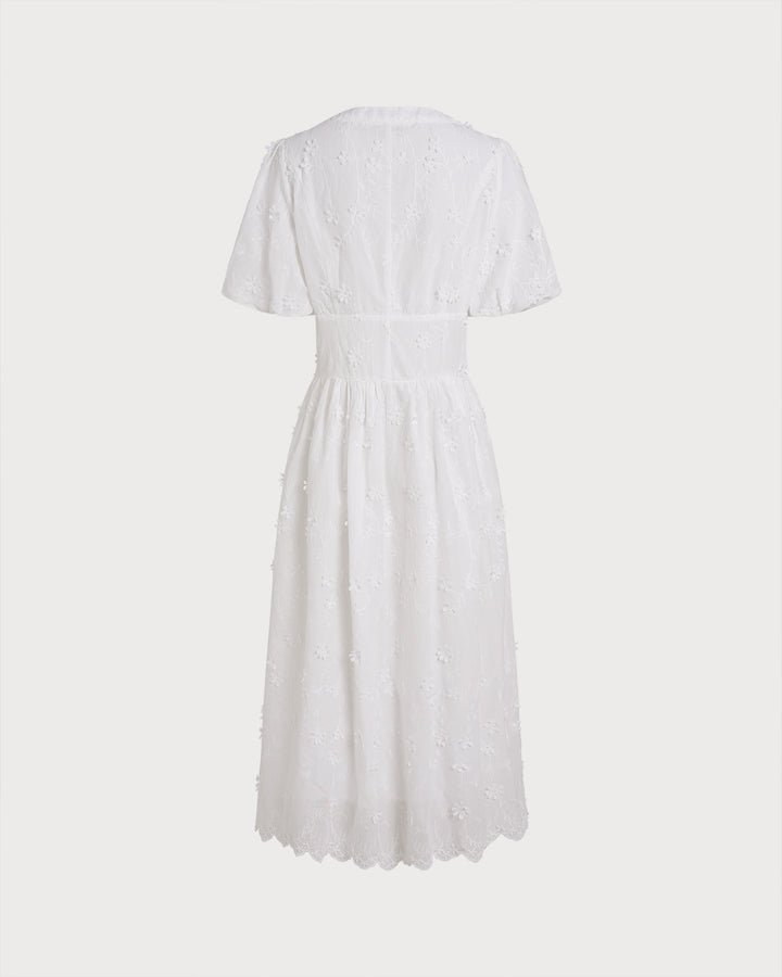 Estelle | Round-Neck Floral Midi Dress