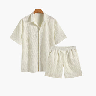 Casper | Woven Cotton Shirt &amp; Shorts Set