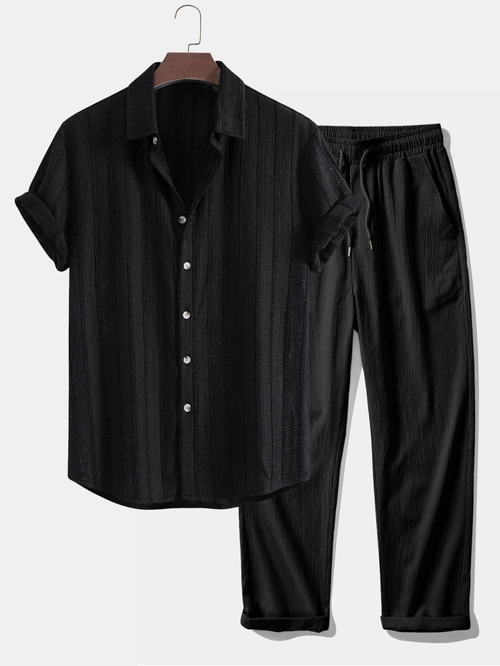 Damian | Striped Shirt &amp; Trousers Set