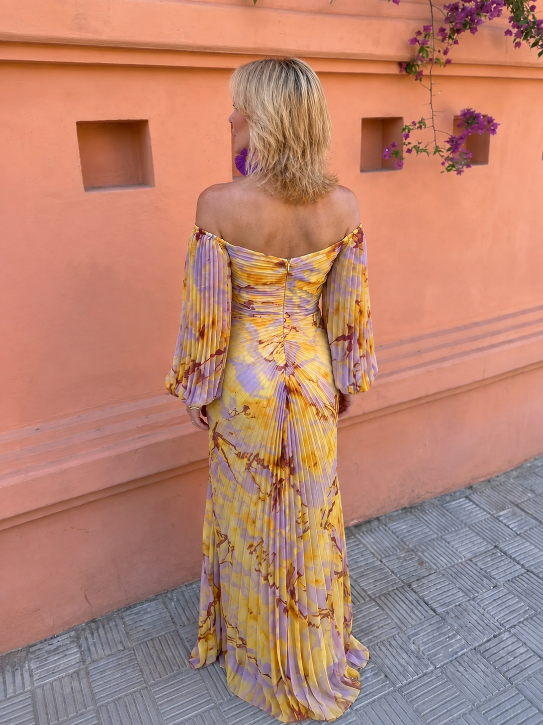 Elizabeth™ | Long Floral Dress with a Deep Neckline