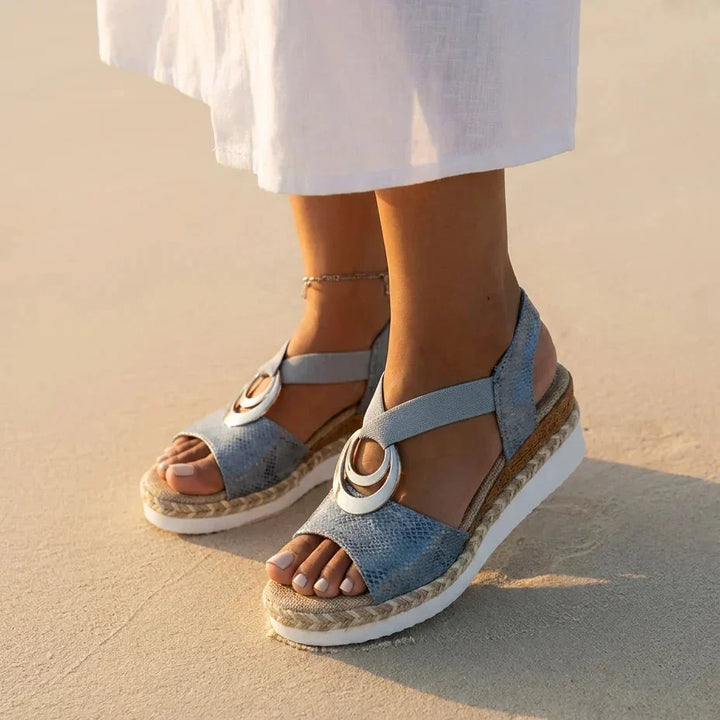 Joy | Cork Wedge Espadrille Sandals