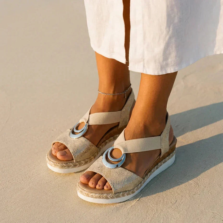 Joy | Cork Wedge Espadrille Sandals