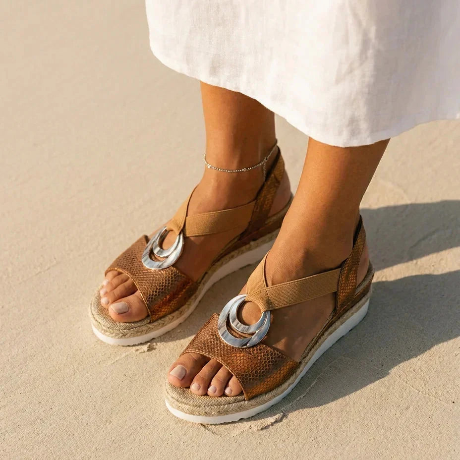 Joy | Cork Wedge Espadrille Sandals