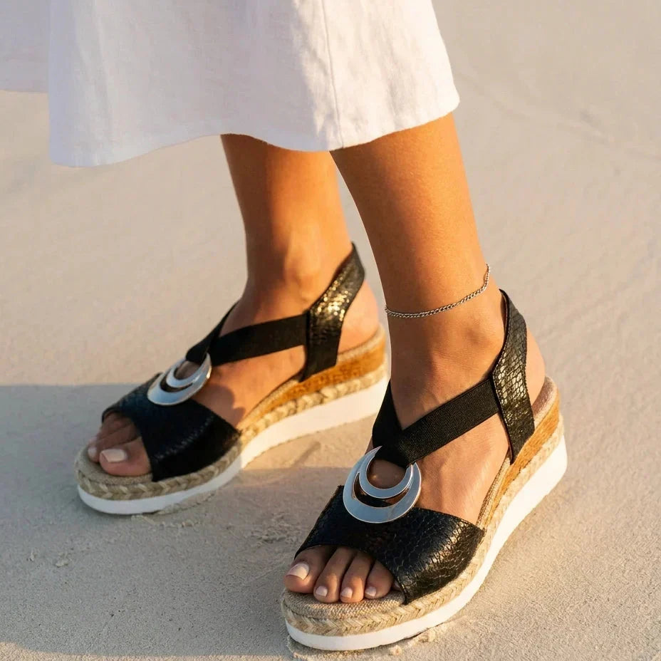 Joy | Cork Wedge Espadrille Sandals