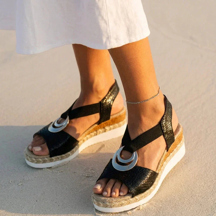 Joy | Cork Wedge Espadrille Sandals