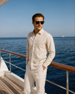 Hugo | Oversized Linen-Blend Shirt