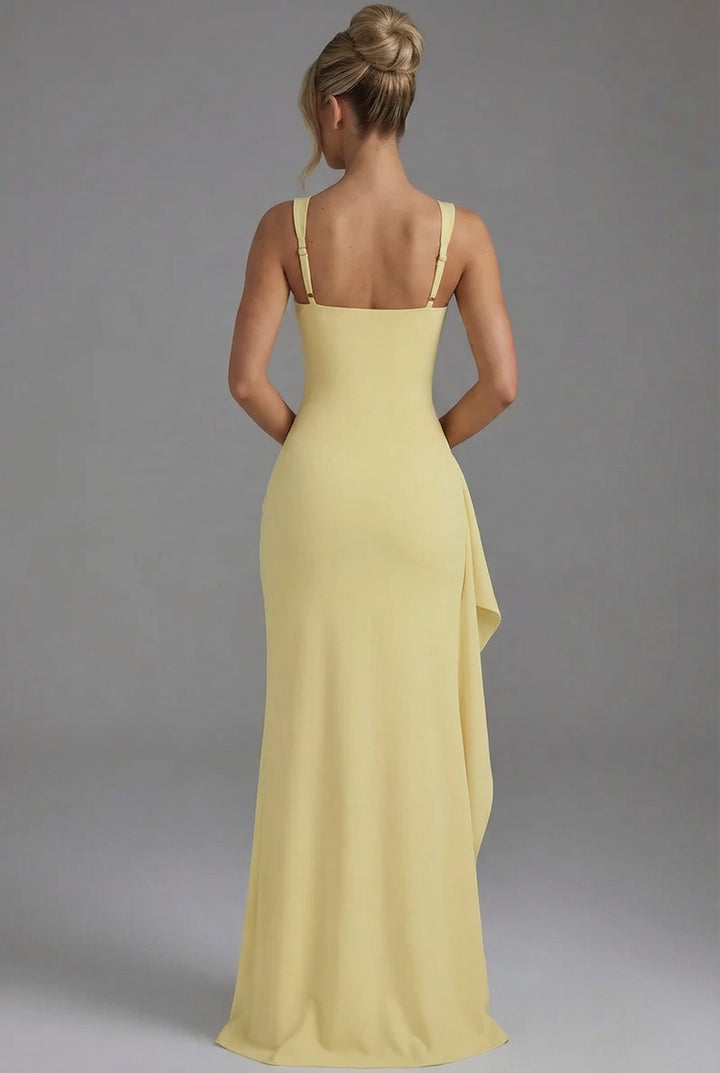 Eloise | Square Neck Slit Maxi Dress