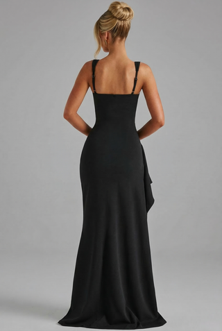 Eloise | Square Neck Slit Maxi Dress