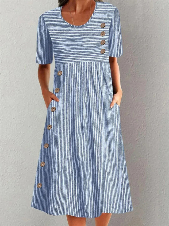 Maeve™ | Striped Everyday Midi Dress