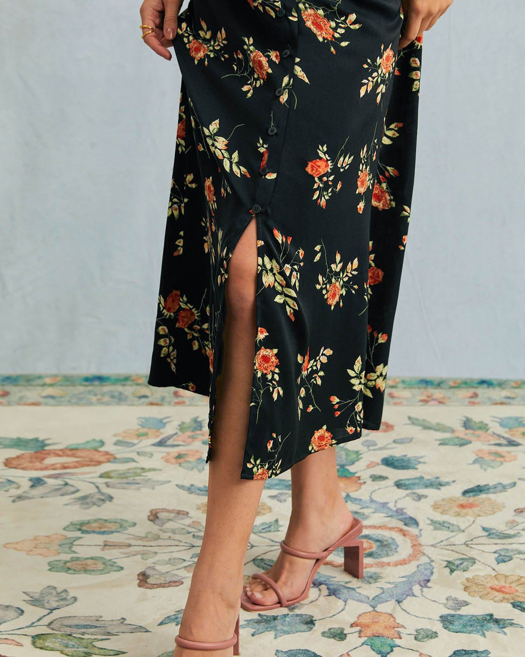 Eleanor | Floral Short-Sleeve Maxi Dress