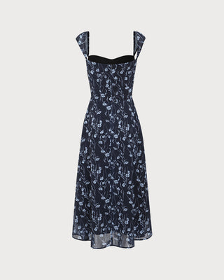 Imogen | Floral Sweetheart Midi Dress
