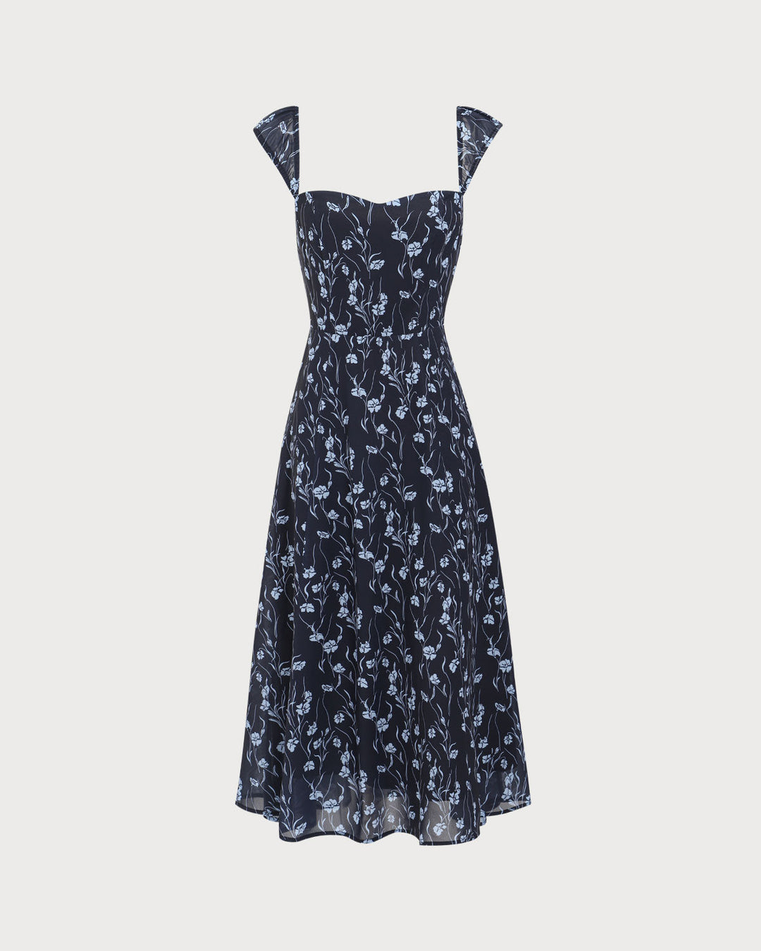 Imogen | Floral Sweetheart Midi Dress