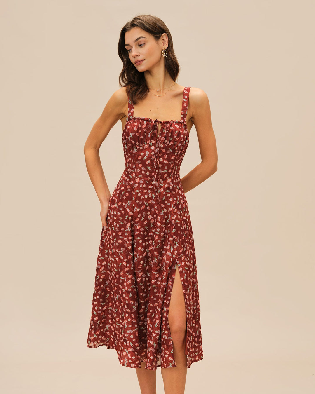 Ophelia | Floral Slip Midi Dress