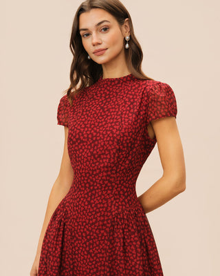 Marisol | Cap Sleeve Floral Chiffon Maxi Dress