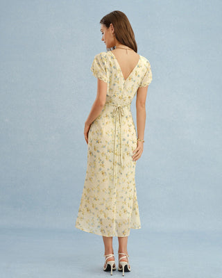 Marguerite | Lace Floral V-Neck Maxi Dress