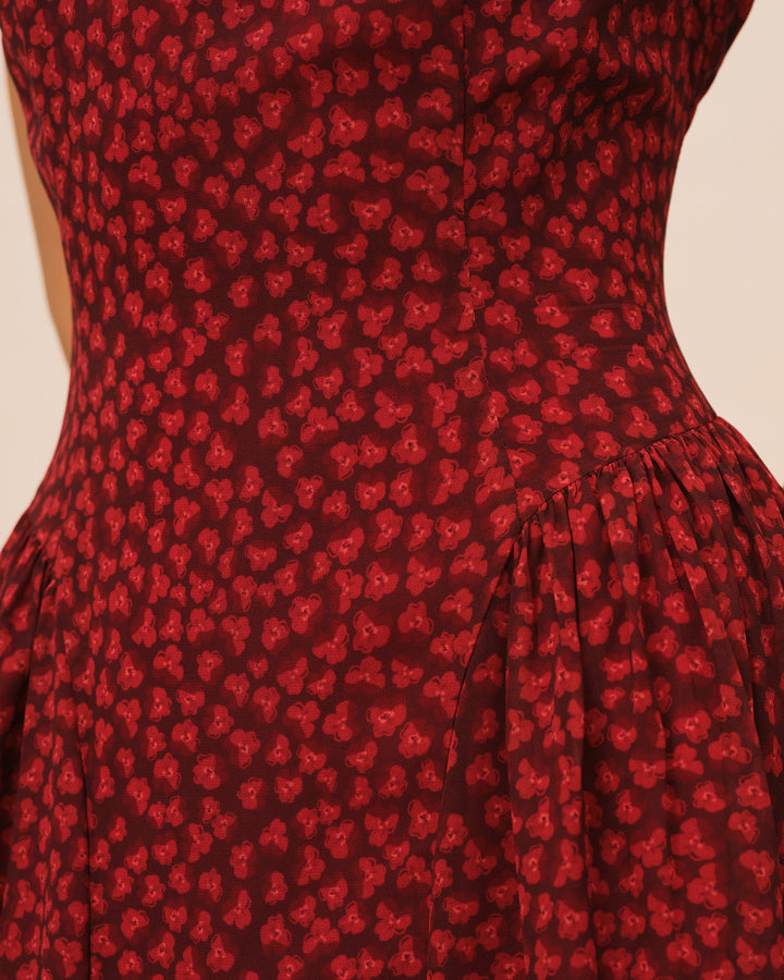 Marisol | Cap Sleeve Floral Chiffon Maxi Dress
