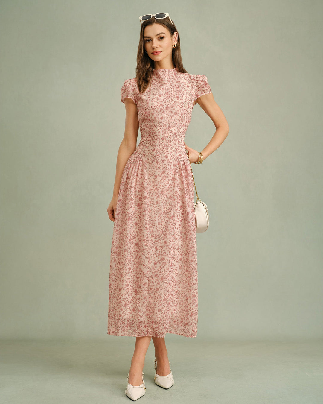 Allegra | Mock-Neck Floral Maxi Dress