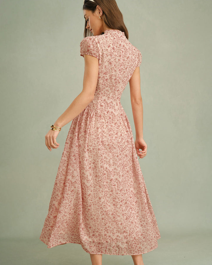 Allegra | Mock-Neck Floral Maxi Dress
